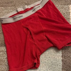 Fruit of the Loom Men's Vibrant Red Boxer Briefs